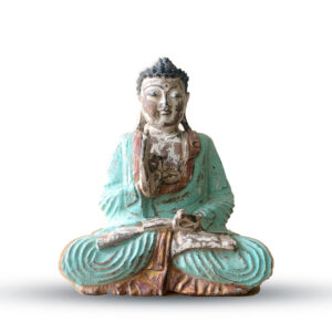 Vintage Mint Hand Carved Buddha Statue - 30cm - Teaching Transmission  (VHCBS-01)