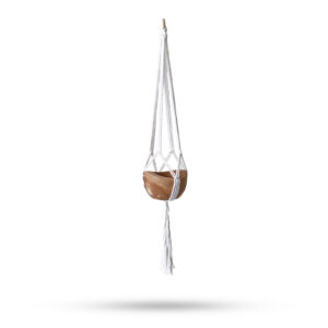 Macrame Pot Holder Classic - Natural Lrg pot  (MacP-06)