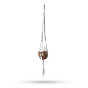 Macrame Pot Holder Classic - Natural Med Pot  (MacP-07)