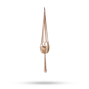 Macrame Pot Holder Classic - Chocolate Med Pot (MacP-09)