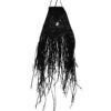 Black Braided in Doum Suspension Lamp Shade - 20x15cm  (RTL-11)