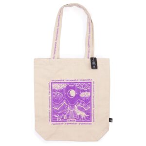 Hop Hare Tote Bag - I am Powerful - 10oz Cotton canvas  (HHTB-05)