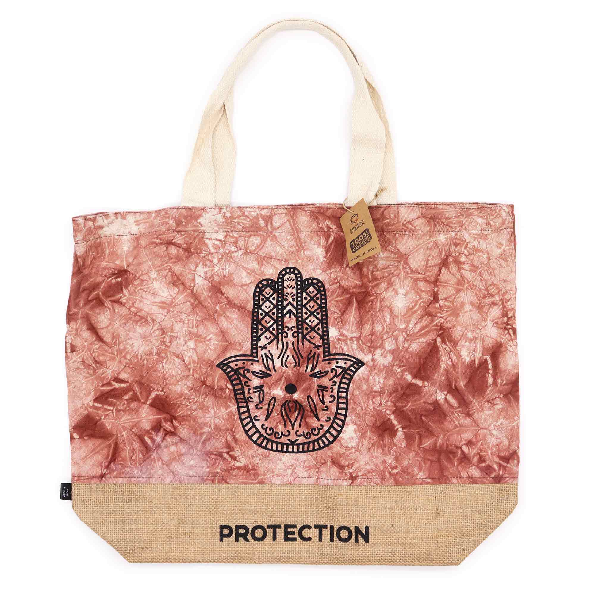 All Natural Bag - Terracotta Stonewash - Hamsa - Protection (ANB-03)