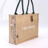 Hop Hare Jute Big Bag - I am Strong  (HHJB-01)