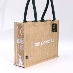Hop Hare Jute Big Bag - I am Powerful  (HHJB-05)