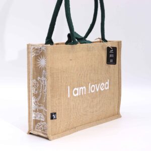 Hop Hare Jute Big Bag - I am Loved (HHJB-06)