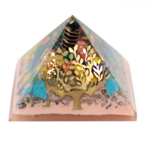 Lrg Organite Pyramid 70mm - Tree（earth base)  (ORGN-12)