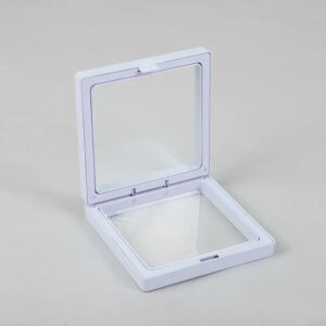 Med 3D Floating Frame Display 9x9cm - White  (FFD-07)