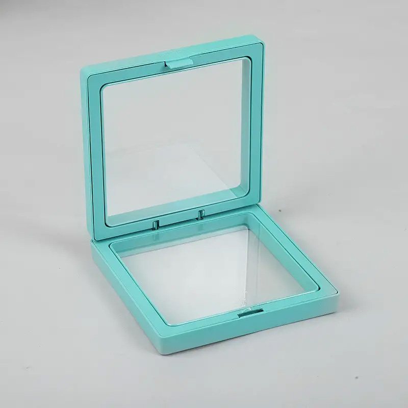 Small 3D Floating Frame Display 7x7cm - Teal  (FFD-04)