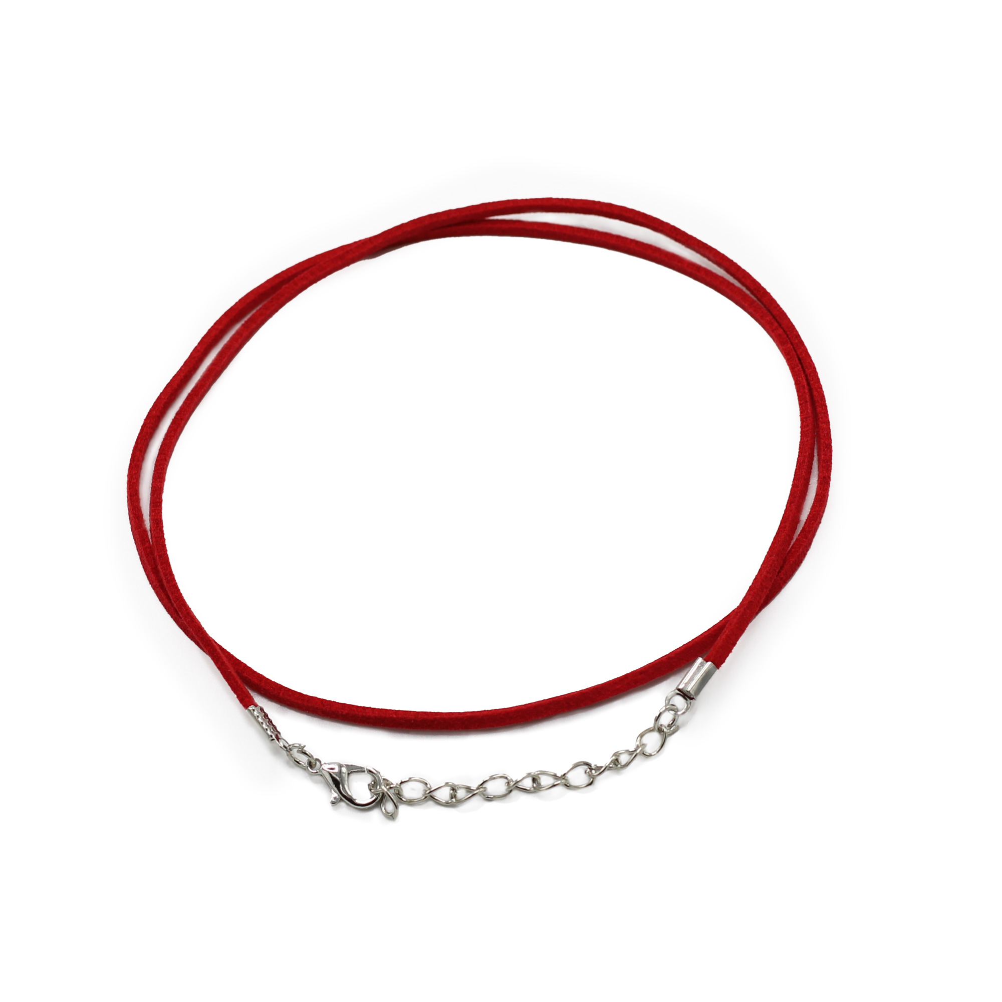 Packs Faux Suede Pendant Cords -  2.5mm x 55cm - Red A056  (PCord-29)