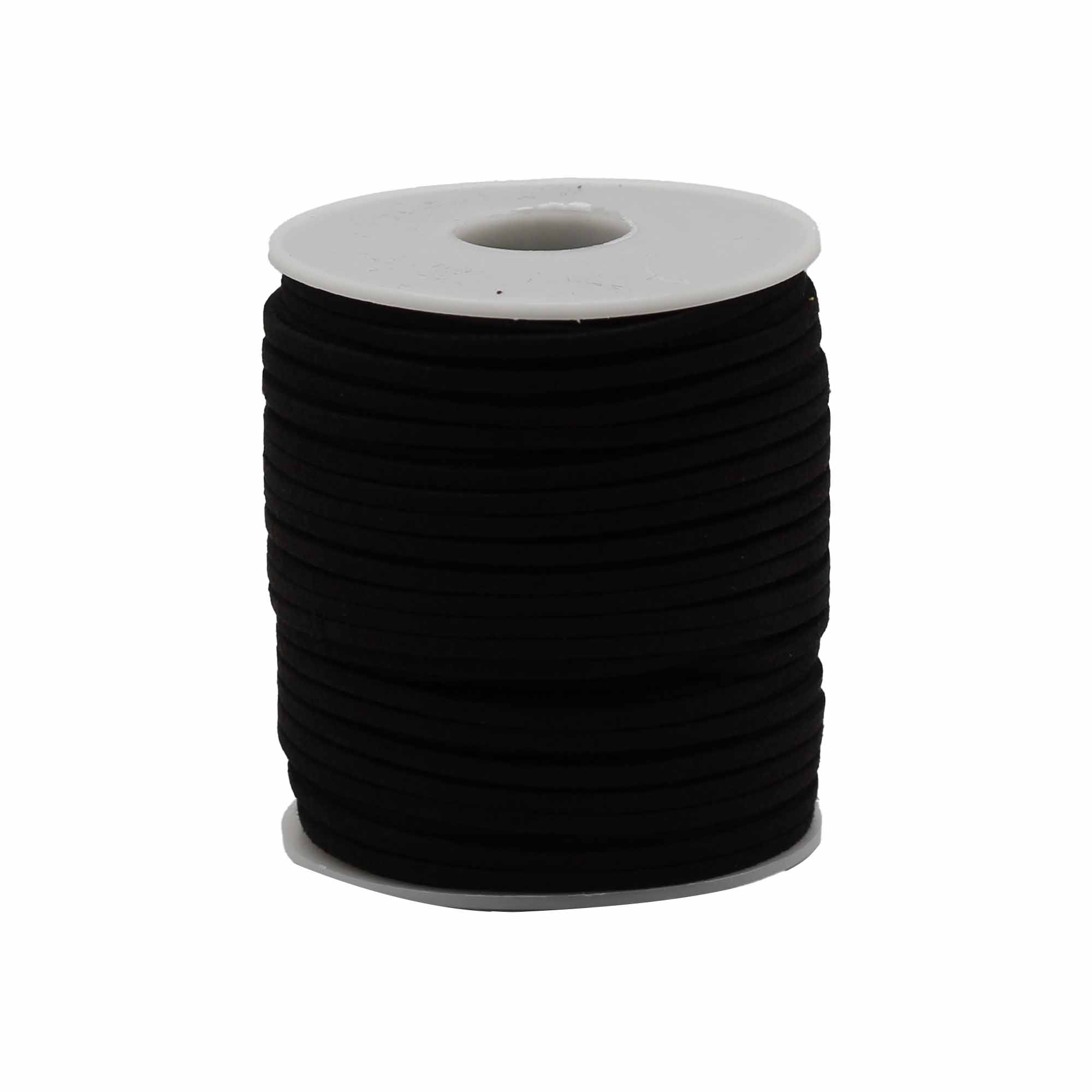 Bulk Roll Pendant Cord - 2.5mm x 45m - Black A001 (PCord-20)