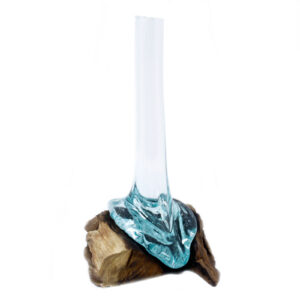 Molten Glass on Wood - Vase  (MGW-04)