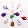 Gemstone Teardrops Pendants (12 assorted)  25x18mm  (GemPD-16)