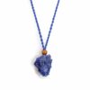Crystal Gemstone Necklace Cord 45cm/18inch - Navy  (CGNC-03)