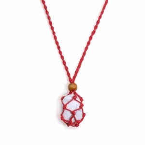 Crystal Gemstone Necklace Cord 45cm/18inch - Red  (CGNC-05)