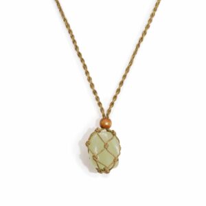 Crystal Gemstone Necklace Cord 45cm/18inch - Sand  (CGNC-06)