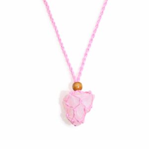 Crystal Gemstone Necklace Cord 45cm/18inch - Pink (CGNC-07)