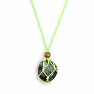 Crystal Gemstone Necklace Cord 45cm/18inch - Green  (CGNC-08)