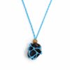 Crystal Gemstone Necklace Cord 45cm/18inch - Blue  (CGNC-09)