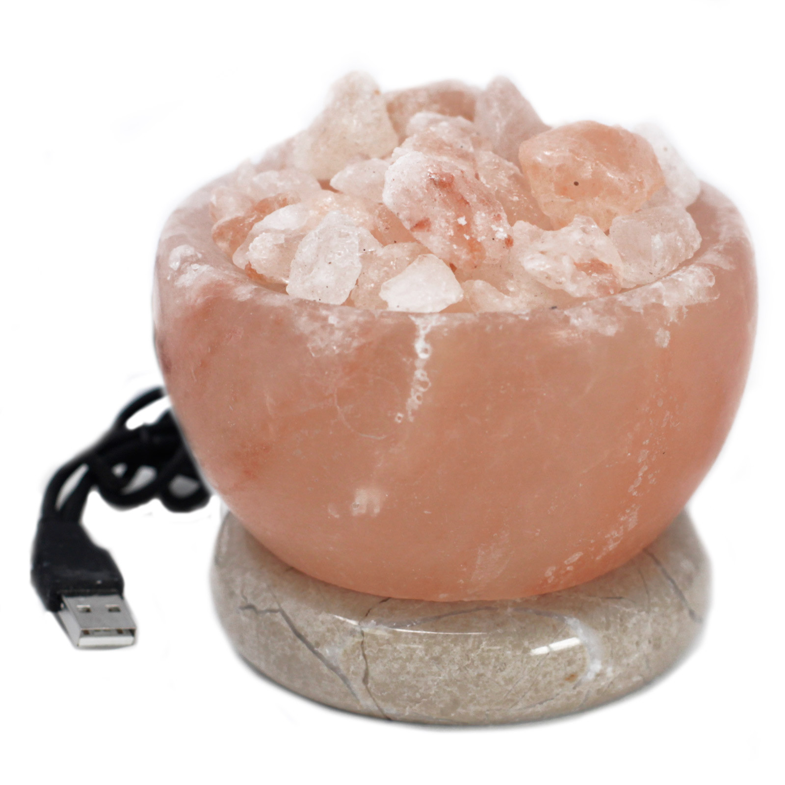 USB Fire Bowl Himalayan Salt Lamp (Multi) (QSalt-62N)