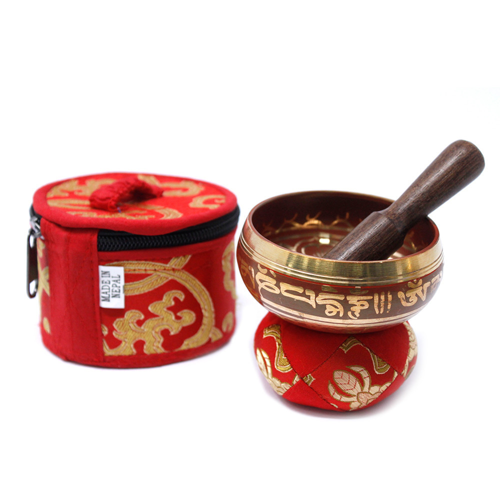 Mini Singing Bowl Gift Set - Red  (TIBS-12)