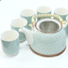 Herbal Teapot Set - Green Mosaic  (TeaP-04)