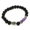 Lava Stone Bracelet - Fish Amethyst  (LavaSB-04)