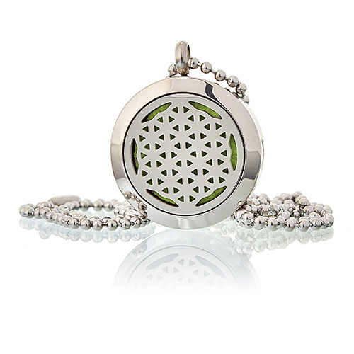 Aromatherapy Jewellery Necklace - Flower of Life 25mm (AromaJ-02)