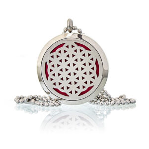 Aromatherapy Jewellery Necklace - Flower  of Life 30mm  (AromaJ-09)