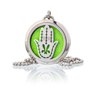 Aromatherapy Jewellery Necklace - Hand of Fatima 30mm  (AromaJ-10)