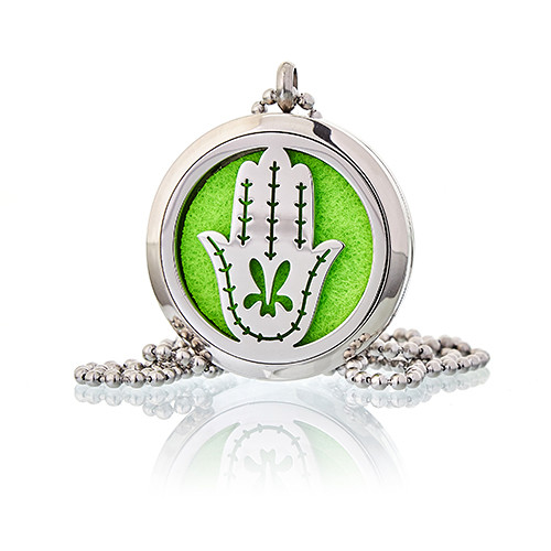 Aromatherapy Jewellery Necklace - Hand of Fatima 30mm (AromaJ-10)