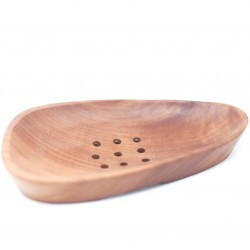 Pebble Shape Mahogany Soap Dish  (MSD-05)