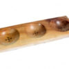 Three Bay Mahogany Soap Dish  (MSD-06)
