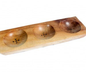 Three Bay Mahogany Soap Dish  (MSD-06)