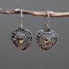 Silver & Gold Earring - Mandala Hearts  (SGJ-06)