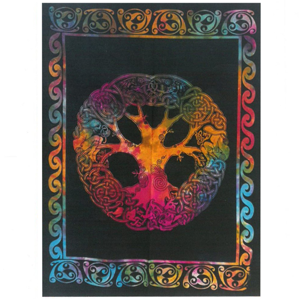 Cotton Wall Art - Tree with Adam & Eve  (CWA-09)