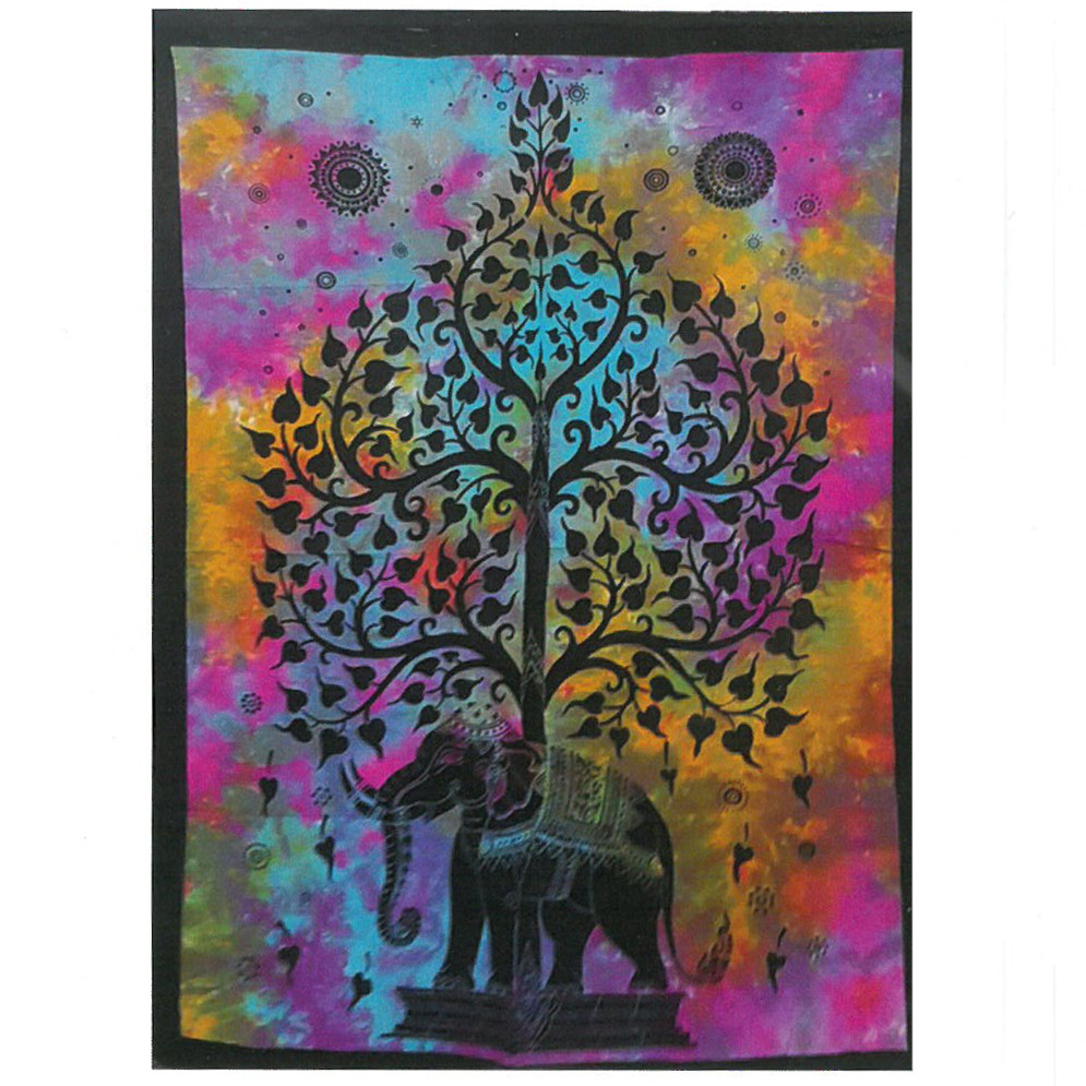 Cotton Wall Art - Elephant Tree  (CWA-11)