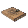 Leather Pentagon & Skull with Burns Detail Notebook (18x13 cm)  (LBN-06)