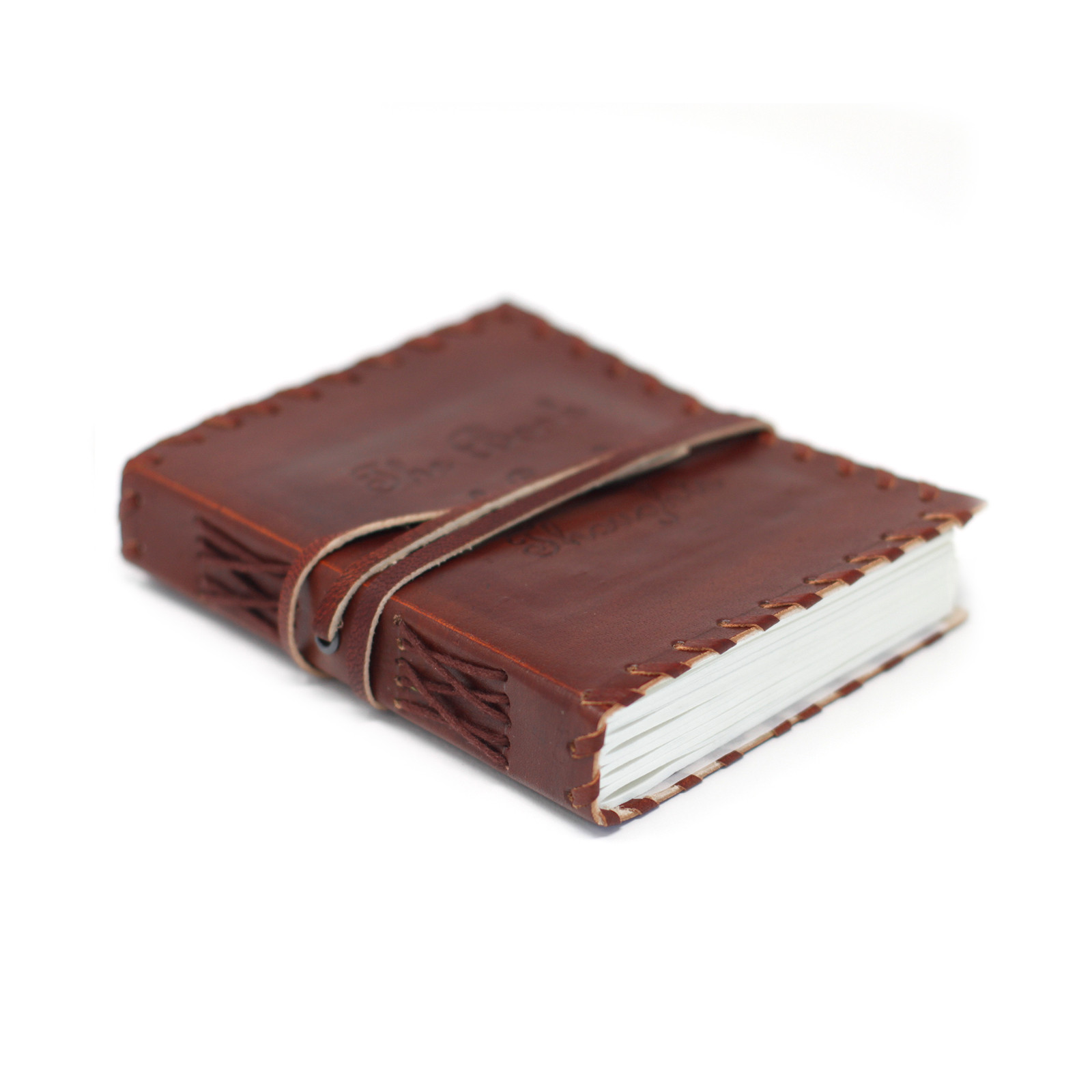 Leather Book of Thoughts with Wrap Notebook (15x10") (LBN-07)