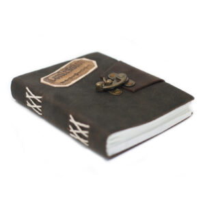 Leather Black Confessions with Lock Notebook (18x13 cm)  (LBN-08)