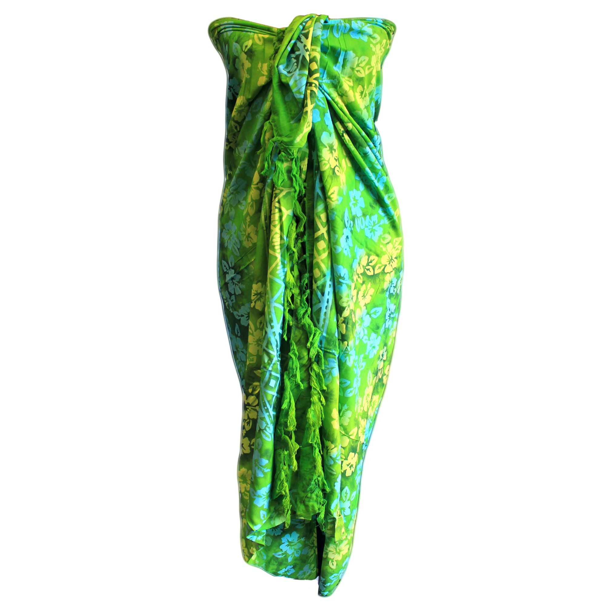 Bali Block Print Sarong - Orchids (4 Assorted Colours)  (BBP-02DS)