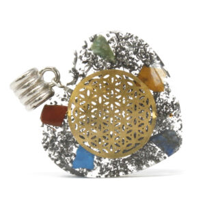 Orgonite Power Pendant - 7 Stone Chakra Heart (OPP-11)