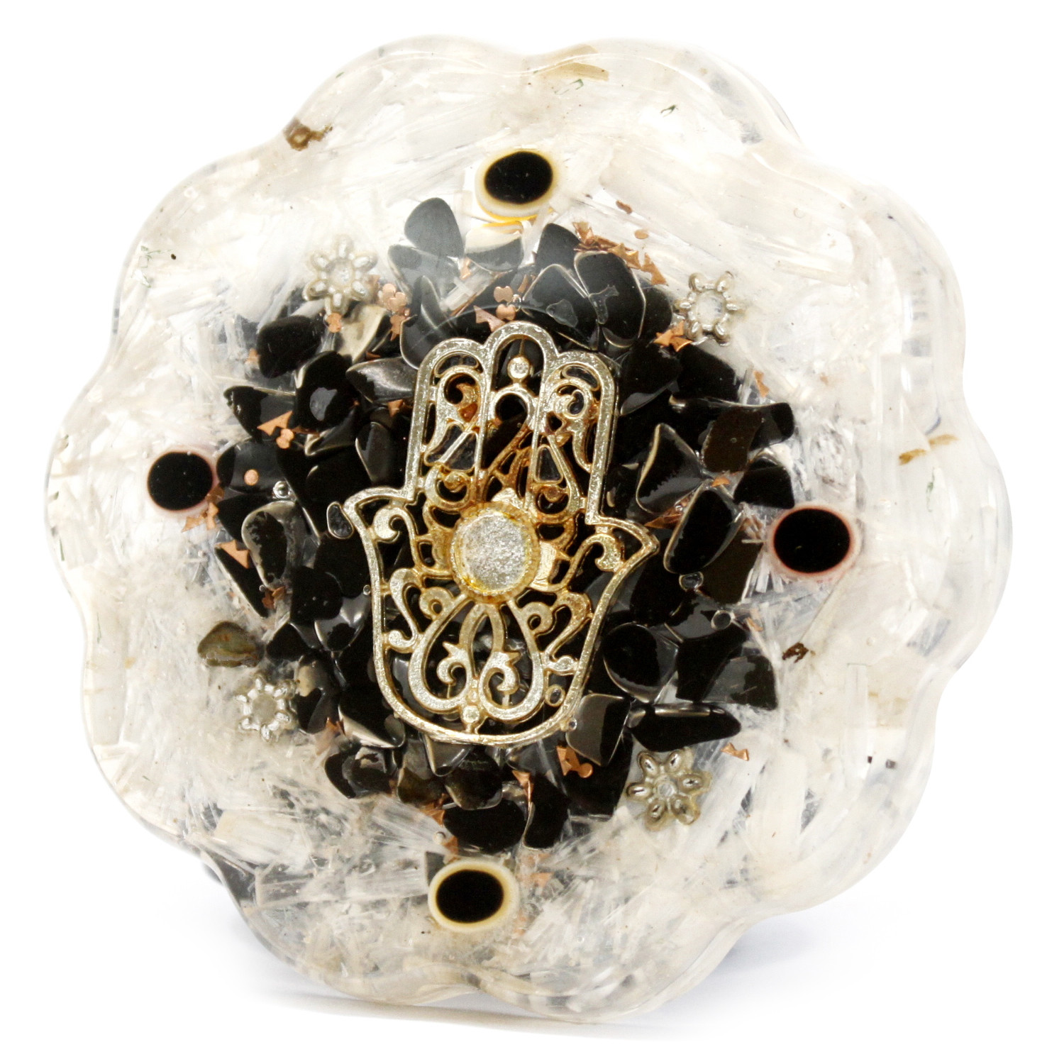 Orgonite Desk Power Packs - Hamsa with Sellonite - Med  (ODesk-05)