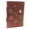 Leather Chakra Stone Notebook (22.5x15cm)  (LBN-11)