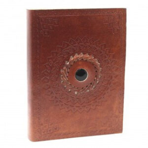 Leather Black Onyx Notebook 17x12 cm  (LBN-14)