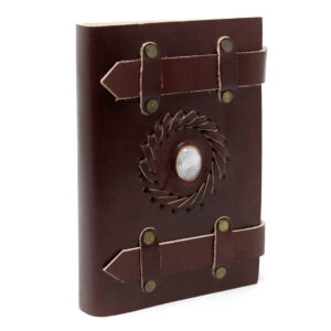 Leather Moonstone with Belts Notebook 15x10 cm  (LBN-16)