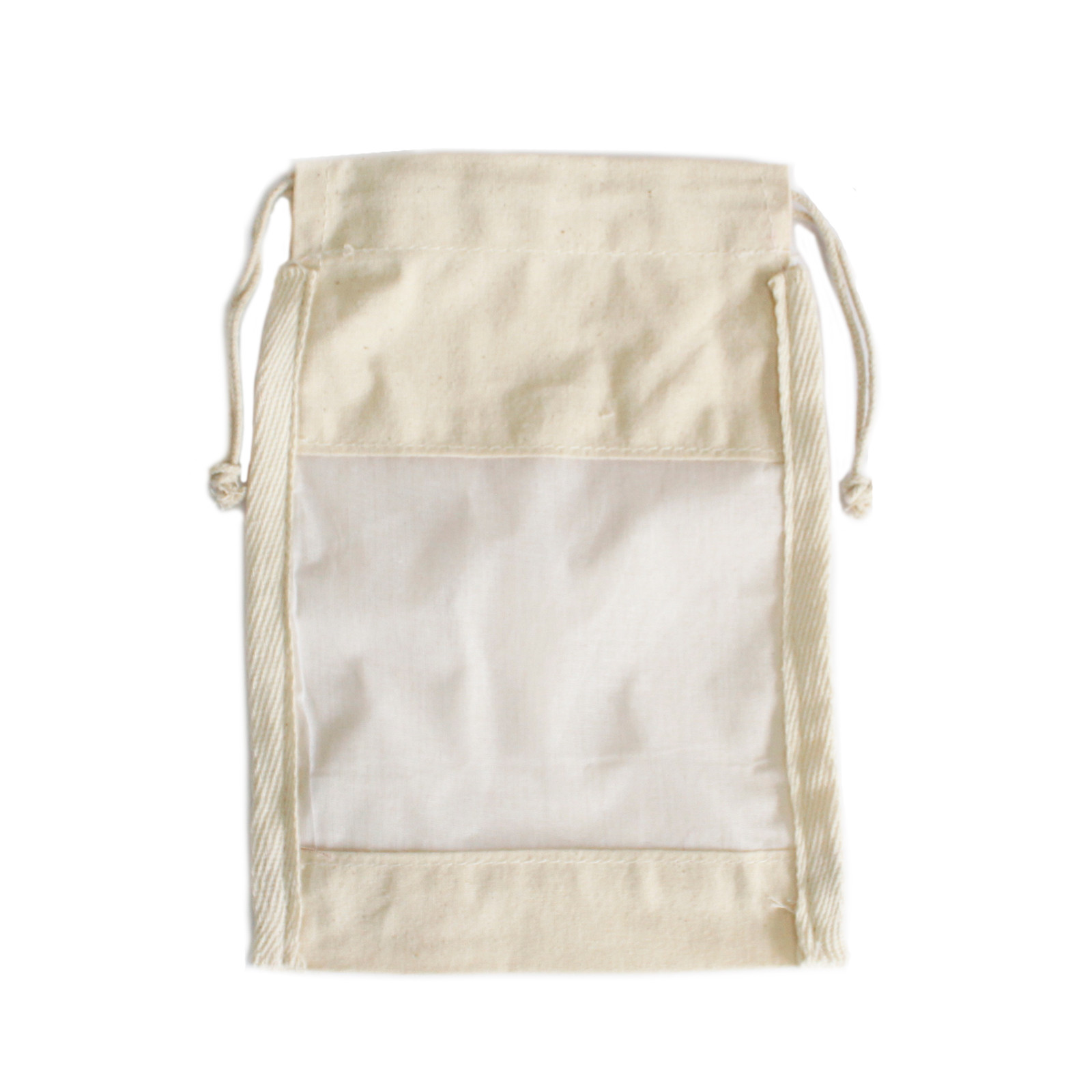 Med Cotton Window Pouch - 21x15cm  (NatWP-02)
