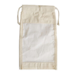 Lrg Cotton Window Pouch - 26x15cm  (NatWP-03)