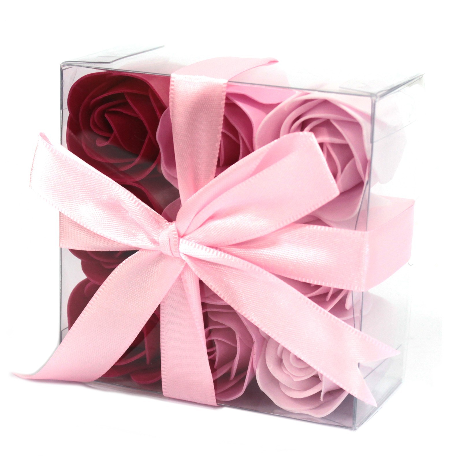 Set of 9 Soap Flowers - Pink Roses (LSF-08)