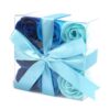 Set of 9 Soap Flowers - Blue Wedding Roses  (LSF-11)